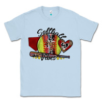 Dusty Blue softball vibes Classic Tee - SublimationCraftShop