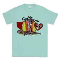 Seafoam softball vibes Classic Tee - SublimationCraftShop
