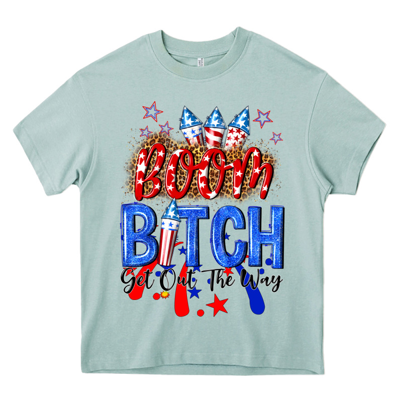 Boom Bitch Get Out The Way Heavy Core Tee by NancyCooperArtShop | Teevron