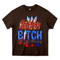 Chocolate Brown boom bitch get out the way Heavy Core Tee - NancyCooperArtShop