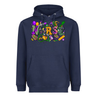 Navy Nurse Mardi Gras Heavyweight Hoodie - FaDigitalArtStudio