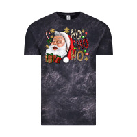 Cloud Black Santa Ho Ho Ho With Gift Box Vintage Tee - BundleAndBundleShop