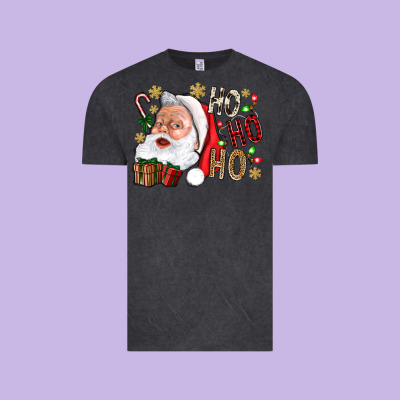 Santa Ho Ho Ho With Gift Box Vintage Tee Designed By Bundleandbundleshop