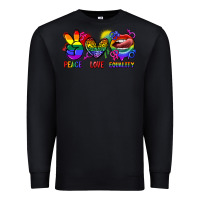 Black Peace love equality Premium Sweatshirt - FaDigitalArtStudio