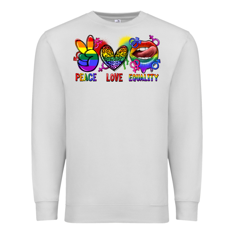 Peace Love Equality Premium Sweatshirt by FaDigitalArtStudio | Teevron