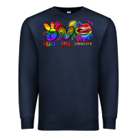 Navy Peace love equality Premium Sweatshirt - FaDigitalArtStudio