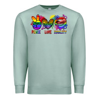Seafoam Peace love equality Premium Sweatshirt - FaDigitalArtStudio