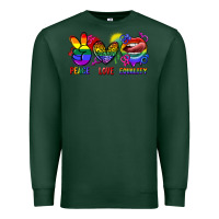 Sports Green Peace love equality Premium Sweatshirt - FaDigitalArtStudio