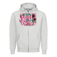 Dove Grey i wear pink for my mom Zipper Hoodie - CowGirlArtShop