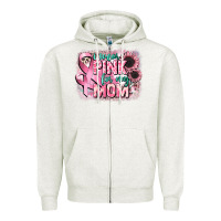 I Wear Pink For My Mom Zipper Hoodie | Teevron