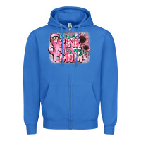 True Royal i wear pink for my mom Zipper Hoodie - CowGirlArtShop