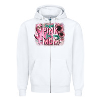 White i wear pink for my mom Zipper Hoodie - CowGirlArtShop