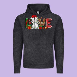Love Snowman Bbs Vintage Hoodie Designed By Bundleandbundleshop