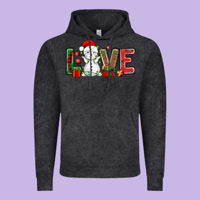 Love Snowman Bbs Vintage Hoodie Designed By Bundleandbundleshop