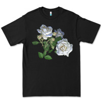Black white dawn rose Premium Tee - LillyAllenDesigns