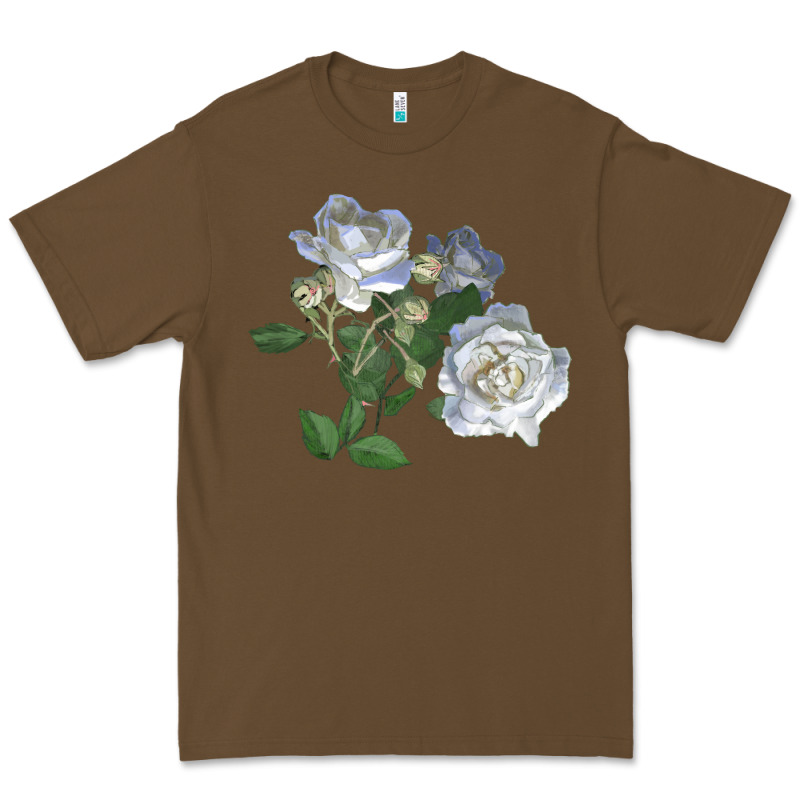 White Dawn Rose Premium Tee by LillyAllenDesigns | Teevron
