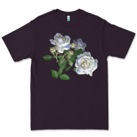 Plum white dawn rose Premium Tee - LillyAllenDesigns