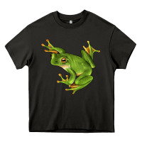 Asphalt White Lipped Tree Frog Illustrations Heavy Core Tee - LillyAllenDesigns