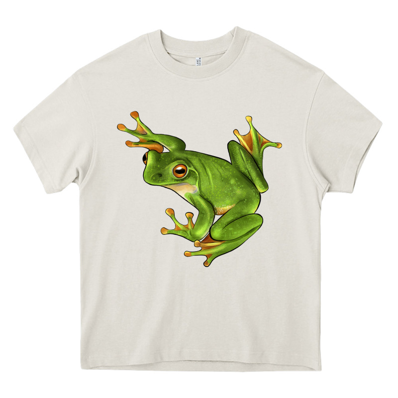 White Lipped Tree Frog Illustrations Heavy Core Tee by LillyAllenDesigns | Teevron