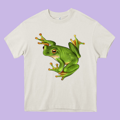 White Lipped Tree Frog Illustrations Heavy Core Tee Designed By Lillyallendesigns