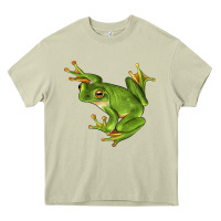 Mossy White Lipped Tree Frog Illustrations Heavy Core Tee - LillyAllenDesigns