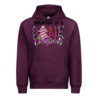 Mauve Wine Dreaming Of A Pink Christmas Urban Hoodie - CowhideDigitalArt