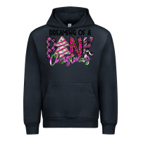 Navy Dreaming Of A Pink Christmas Urban Hoodie - CowhideDigitalArt