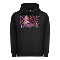 Pigment Black Dreaming Of A Pink Christmas Urban Hoodie - CowhideDigitalArt
