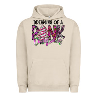 Pigment French Oak Dreaming Of A Pink Christmas Urban Hoodie - CowhideDigitalArt
