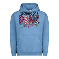 Pigment Pebble Blue Dreaming Of A Pink Christmas Urban Hoodie - CowhideDigitalArt