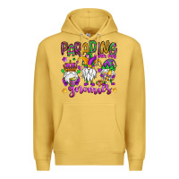 Antique Gold parading with my gnomies Premium Hoodie - OliviaCreatesArt
