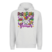 Dove Grey parading with my gnomies Premium Hoodie - OliviaCreatesArt