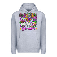 Heather Grey parading with my gnomies Premium Hoodie - OliviaCreatesArt