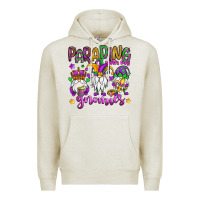 Oatmeal Heather parading with my gnomies Premium Hoodie - OliviaCreatesArt