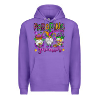 Purple parading with my gnomies Premium Hoodie - OliviaCreatesArt