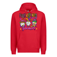 Red parading with my gnomies Premium Hoodie - OliviaCreatesArt