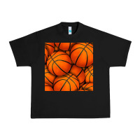 Black basketball seamless pattern Urban Heavy Tee - BundleAndBundleShop