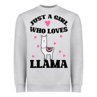 Llama Just A Girl Who Loves Llamas Heavyweight Sweatshirt | Teevron
