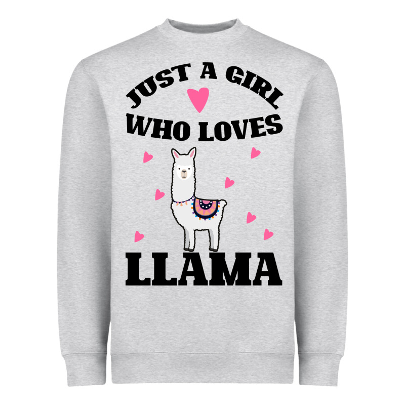 Llama Just A Girl Who Loves Llamas Heavyweight Sweatshirt by Bettercallsaul | Teevron