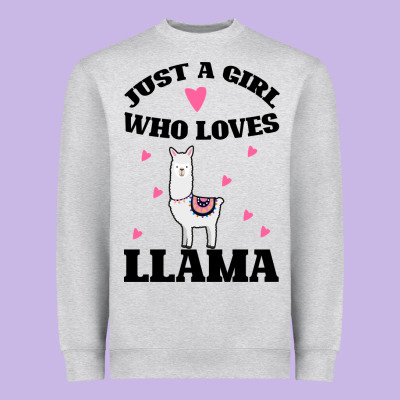 Llama Just A Girl Who Loves Llamas Heavyweight Sweatshirt Designed By Bettercallsaul