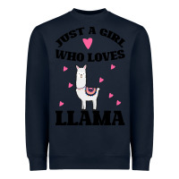 Navy Llama Just A Girl Who Loves Llamas Heavyweight Sweatshirt - Bettercallsaul