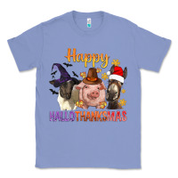 Colony Blue Happy Hallothanksmas Farm Animal Classic Tee - BundleAndBundleShop