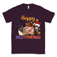 Plum Happy Hallothanksmas Farm Animal Classic Tee - BundleAndBundleShop
