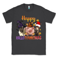 Smoke Happy Hallothanksmas Farm Animal Classic Tee - BundleAndBundleShop