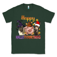 Sports Green Happy Hallothanksmas Farm Animal Classic Tee - BundleAndBundleShop
