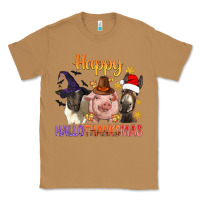 Toasted Coconut Happy Hallothanksmas Farm Animal Classic Tee - BundleAndBundleShop