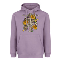 Lavender Mardi Gras chest sunflowers skeleton Heavyweight Hoodie - FaDigitalArtStudio