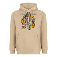 Mushroom Mardi Gras chest sunflowers skeleton Heavyweight Hoodie - FaDigitalArtStudio