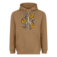 Toasted Coconut Mardi Gras chest sunflowers skeleton Heavyweight Hoodie - FaDigitalArtStudio