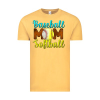Vintage Mustard Baseball Mom Softball Vintage Tee - BundleAndBundleShop